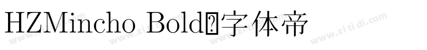HZMincho Bold字体转换